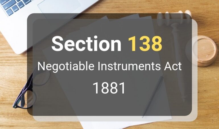 Section 138 Of Negotiable Instruments Act